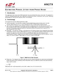 AN279: Estimating Period Jitter from Phase Noise
