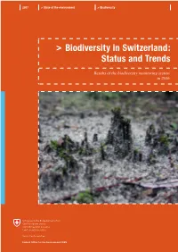 Biodiversity in Switzerland : Status and Trends