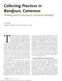 Collecting Practices in Bandjoun, Cameroon Thinking About Collecting As a Research Paradigm
