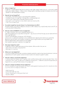 Google Pay-FAQ