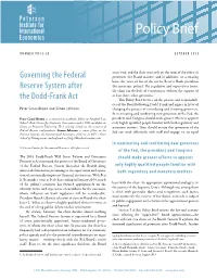 Governing the Federal Reserve System After the Dodd-Frank