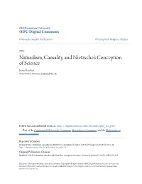 Naturalism, Causality, and Nietzsche's Conception of Science Justin Remhof Old Dominion University, Jremhof@Odu.Edu