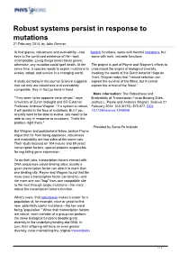 Robust Systems Persist in Response to Mutations 21 February 2014, by John German