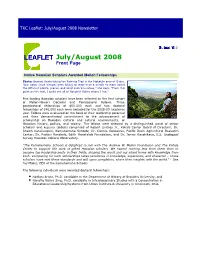 The Kohala Center Leaflet