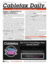 Cablefax Dailytm What the Industry Reads First Chapter 11: Mobitv Files for the Claim Surpassing $3 Million
