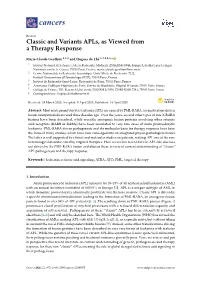 Classic and Variants Apls, As Viewed from a Therapy Response