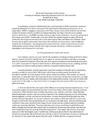 Mushroom Poisoning in North America Summary of Voluntary Reporting and News Articles for 2015 and 2016 by Michael W