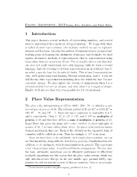 1 Introduction 2 Place Value Representation