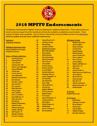 2018 MPFFU Endorsements