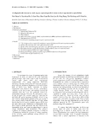 2465 an Oligonucleotide Microarray Study on Gene Expression Profile I