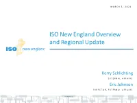 ISO New England Overview and Regional Update