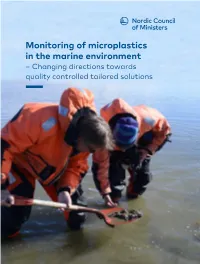 Monitoring of Microplastics in the Marine Environment
