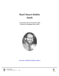Basil Stuart-Stubbs Fonds