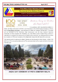 NEWSLETTER 162 April 2017