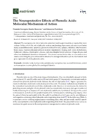 The Neuroprotective Effects of Phenolic Acids: Molecular Mechanism of Action