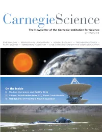 The Newsletter of the Carnegie Institution for Science on the Inside