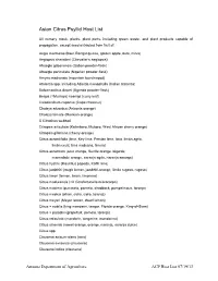 Asian Citrus Psyllid Host List