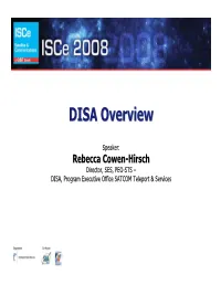 DISA Overviewoverview