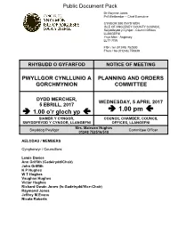 (Public Pack)Agenda Document for Planning and Orders Committee, 05