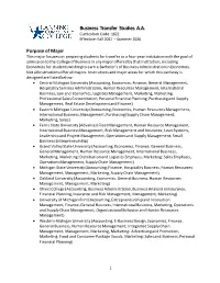 Business Transfer Studies A.A. Curriculum Code: 1622 Effective: Fall 2021 – Summer 2026