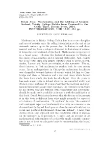 David Attis: Mathematics and the Making of Modern Ireland, Trinity College Dublin from Cromwell to the Celtic Tiger, Docent Press, 2014