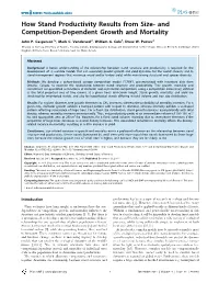 How Stand Productivity Results from Size- and Competition-Dependent Growth and Mortality