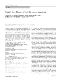 Insights from 20 Years of Bacterial Genome Sequencing