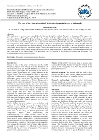 Socratic Method’ in the Developmental Stages of Philosophy