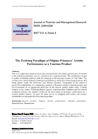The Evolving Paradigm of Filipino Prisoners' Artistic Performance As A