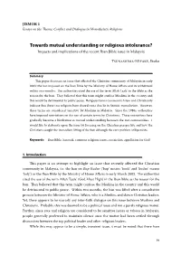 Towards Mutual Understanding Or Religious Intorelance？