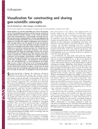 Visualization for Constructing and Sharing Geo-Scientific Concepts