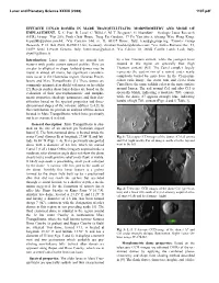 Effusive Lunar Domes in Mare Tranquillitatis: Morphometry and Mode of Emplacement