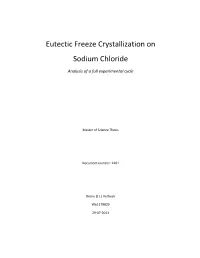 Eutectic Freeze Crystallization for Table Salt