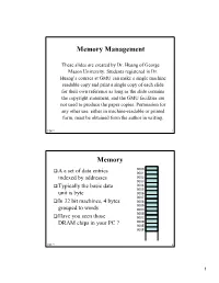 Memory Management