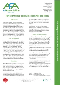 Rate Limiting Calcium Channel Blockers (160203)