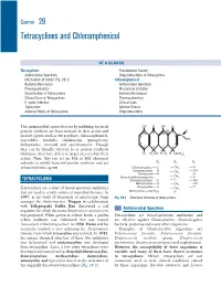 Tetracyclines and Chloramphenicol