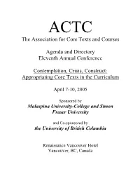 ACTC the Association for Core Texts and Courses