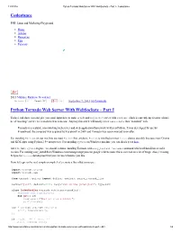 Codestance Python Tornado Web Server with Websockets – Part I