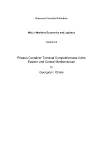 Piraeus Container Terminal Competitiveness in the Eastern and Central Mediterranean