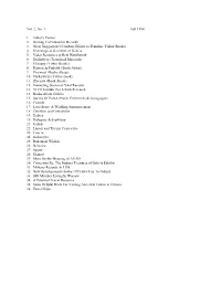 Vol. 2, No. 1 Fall 1994 1. Editor's Corner 2. Writing to Poland for Records 3. Great Suggestion!