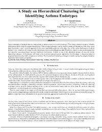 A Study on Hierarchical Clustering for Identifying Asthma Endotypes (J4R/ Volume 03 / Issue 05 / 004)