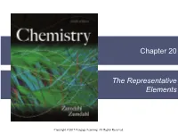 Chapter 20 the Representative Elements