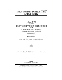 Current and Projected Threats to the National Security