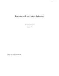 Designing with Learning Myths in Mind