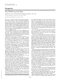 Perspective the PNAS Way Back Then