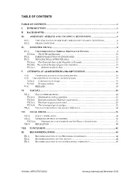 Table of Contents