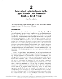 2. Concepts of Extinguishment in the Upper Canada Land Surrender
