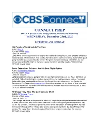 CONNECT PREP Onair & Social Media Ready Features, Kickers and Interviews