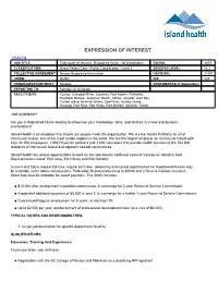 Expression of Interest