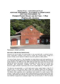 Former Power House and Setting – 1 R Ue Pompallier